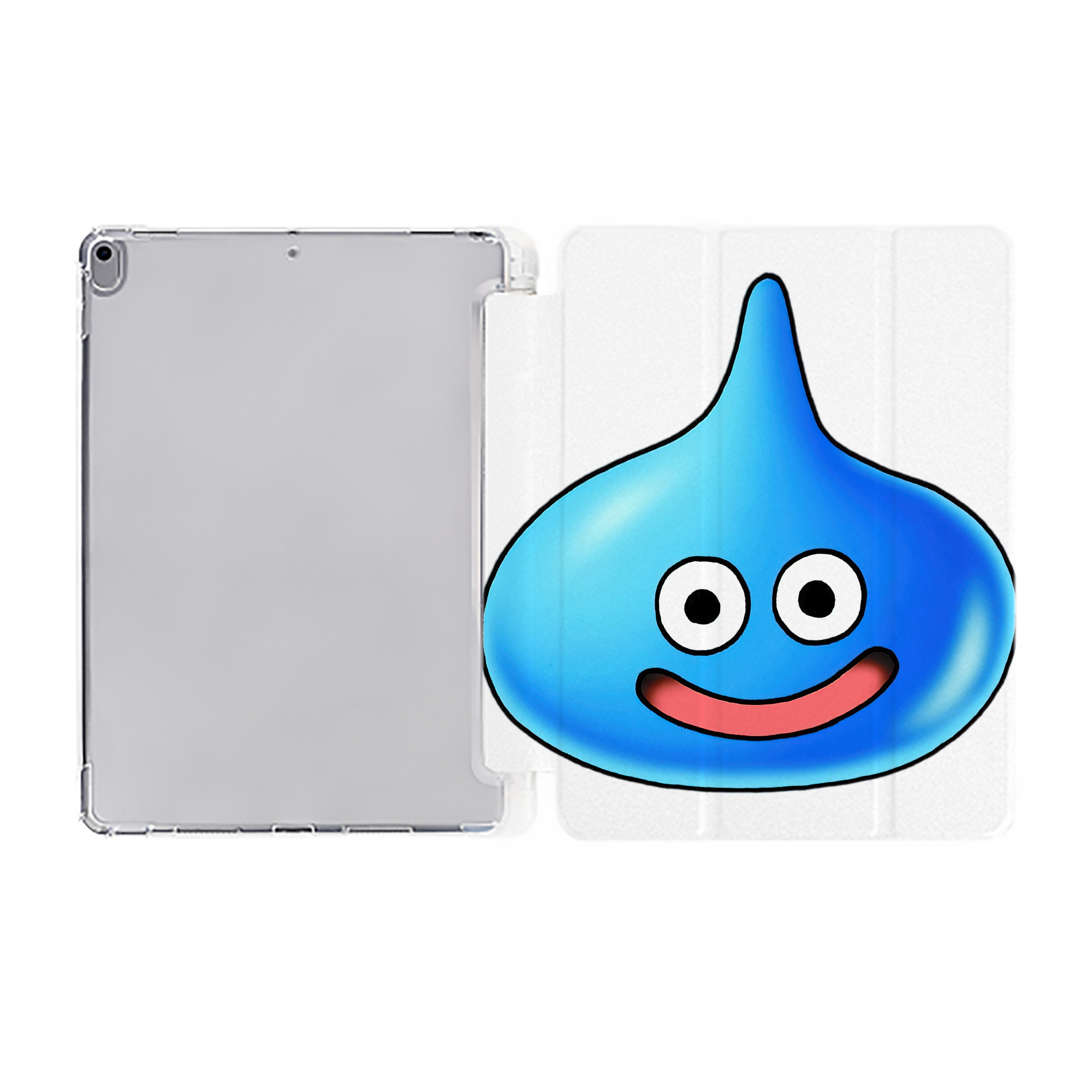 （画像用） ドラゴンクエスト Doragon Kuesuto Dragon Quest IPad ケース ペン収納付き 三つ折りスタンド PUレザー×シリコン 対応機種9.5/10.5/10.9インチ